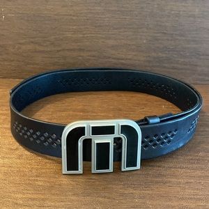 Travis Mathew Black Belt with Silver Buckle